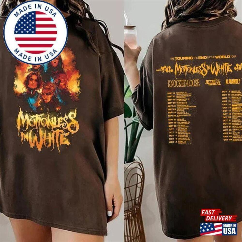 Motionless In White The Touring End Of World Tour 2 Sided Tshirt